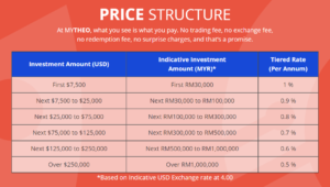 MyTheo fee structure
